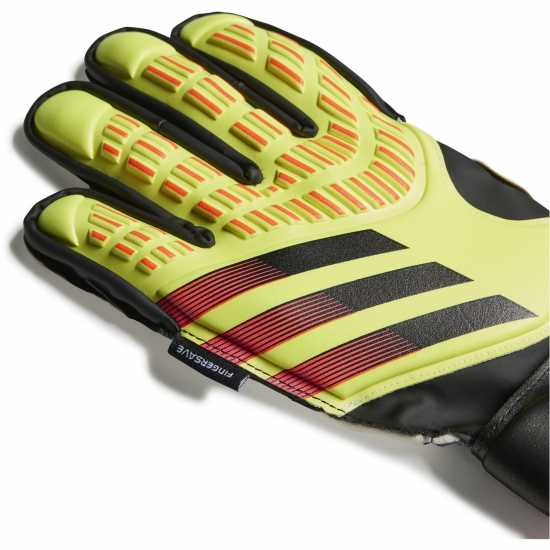 Adidas Детски Вратарски Ръкавици Predator Match Fingersave Goalkeeper Gloves Junior Жълто/Черно Вратарски ръкавици и облекло