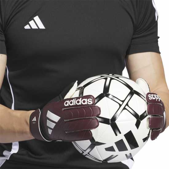 Adidas Детски Вратарски Ръкавици Copa Club Goalkeeper Gloves Juniors Червено/Бяло Вратарски ръкавици и облекло