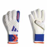 Adidas Детски Вратарски Ръкавици Copa Pro Goalkeeper Gloves Juniors Бяло/Синьо Вратарски ръкавици и облекло