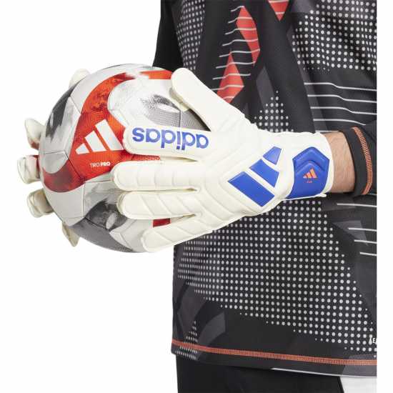 Adidas Вратарски Ръкавици Copa Club Goalkeeper Gloves Adults Бяло/Синьо Вратарски ръкавици и облекло