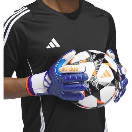 Adidas Вратарски Ръкавици Copa Pro Goalkeeper Gloves Adults Синьо/Бяло Вратарски ръкавици и облекло