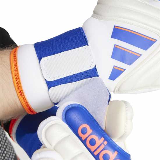 Adidas Вратарски Ръкавици Copa Pro Goalkeeper Gloves Adults Бяло/Синьо Вратарски ръкавици и облекло