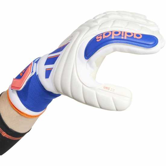 Adidas Вратарски Ръкавици Copa Pro Goalkeeper Gloves Adults Бяло/Синьо Вратарски ръкавици и облекло