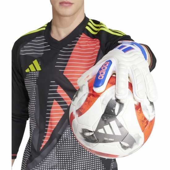 Adidas Вратарски Ръкавици Copa Pro Goalkeeper Gloves Adults Бяло/Синьо Вратарски ръкавици и облекло