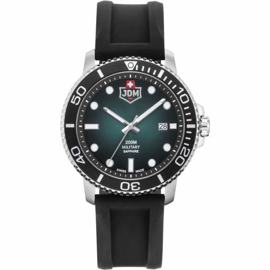 Jdm Military Tango Black Silicone Green Dial Watch  Бижутерия