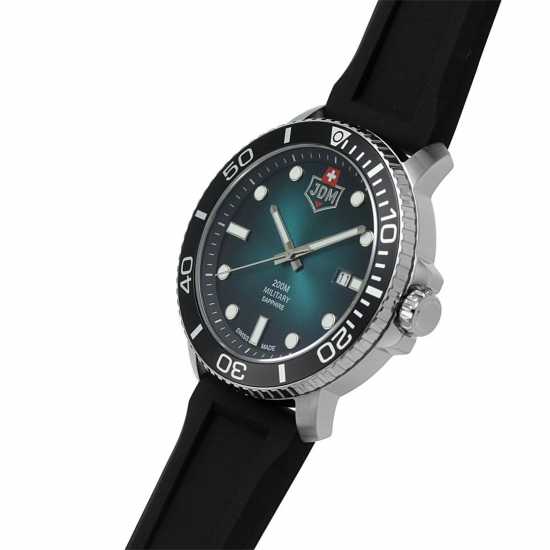 Jdm Military Tango Black Silicone Green Dial Watch  Бижутерия