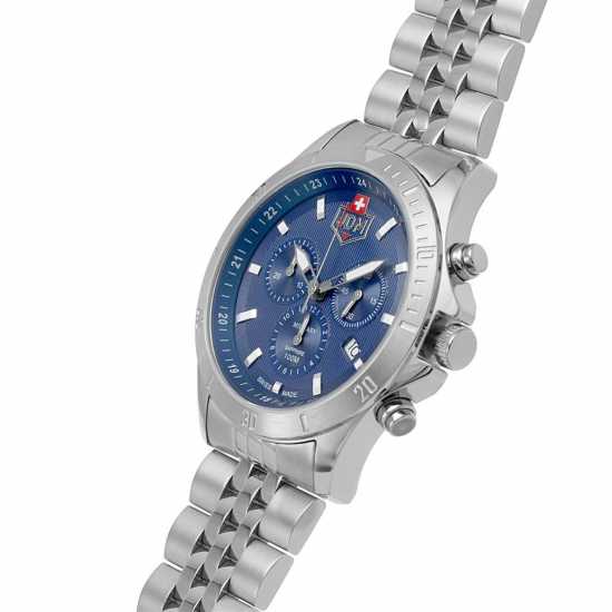 Ръчен Часовник С Хронограф Jdm Military Delta Chrono Blue Dial Chronograph Watch  Бижутерия