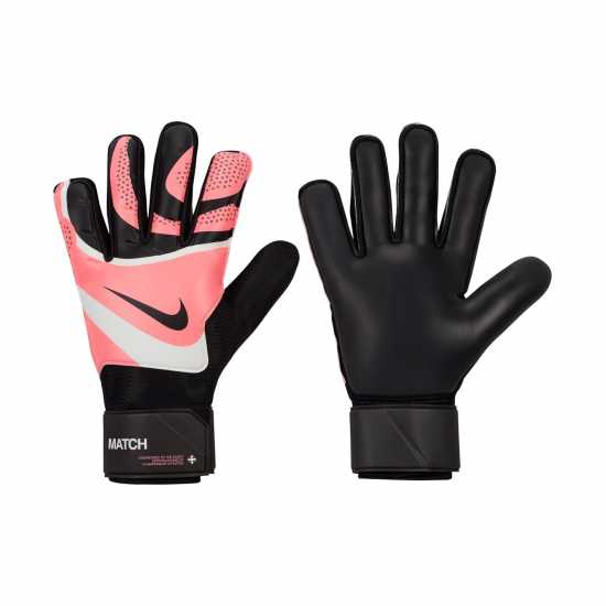 Nike Вратарски Ръкавици Match Goalkeeper Gloves Черно/Розово Вратарски ръкавици и облекло