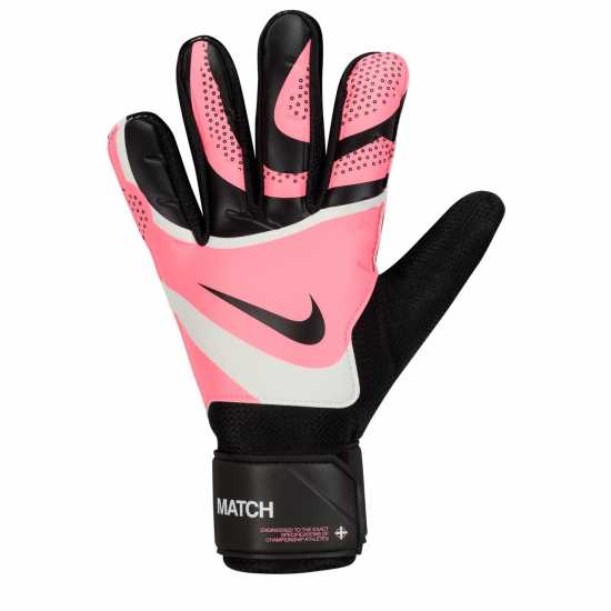 Nike Детски Вратарски Ръкавици Match Goalkeeper Gloves Junior Черно/Розово Вратарски ръкавици и облекло