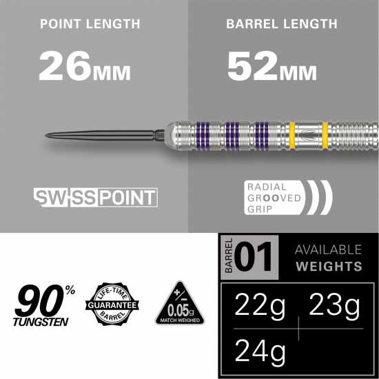 Target Darts Luke Littler Loadout 23G 90% Tungsten Darts  Дартс