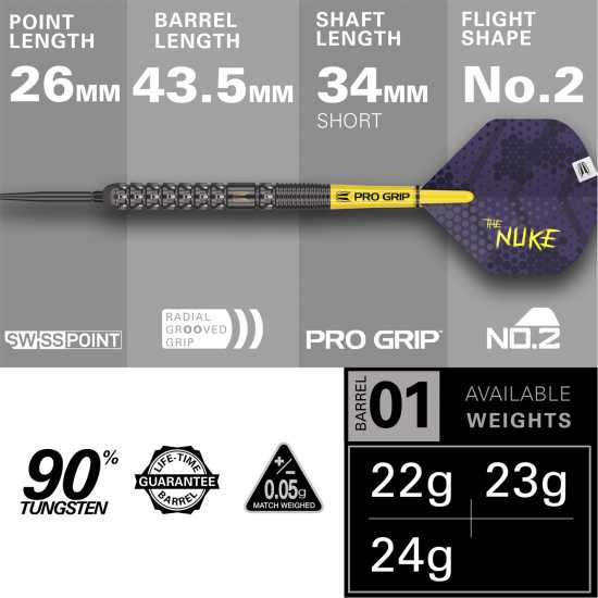 Target Darts Luke Littler G1 23G 90% Tungsten Darts  Дартс