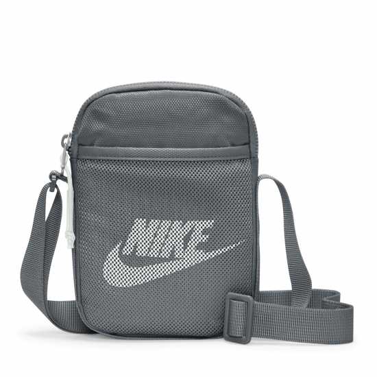 Nike Heritage Crossbody Bag (Small, 1L) Сиво/Бяло Дамски чанти