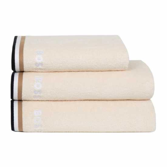 Hugo Boss Boss Home Iconic Stripe Organic Cotton - Beige  