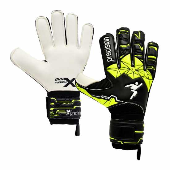 Precision Training Junior Fusion X Flat Cut Finger Protect Gk Gloves  Вратарски ръкавици и облекло