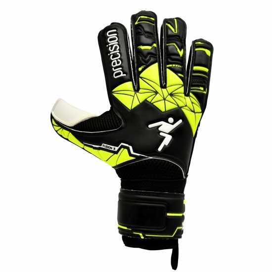 Precision Training Junior Fusion X Flat Cut Finger Protect Gk Gloves  Вратарски ръкавици и облекло