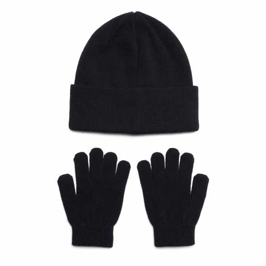 Under Armour Armour G Beanie/glove Combo Hat And Glove Set Girls Черно 