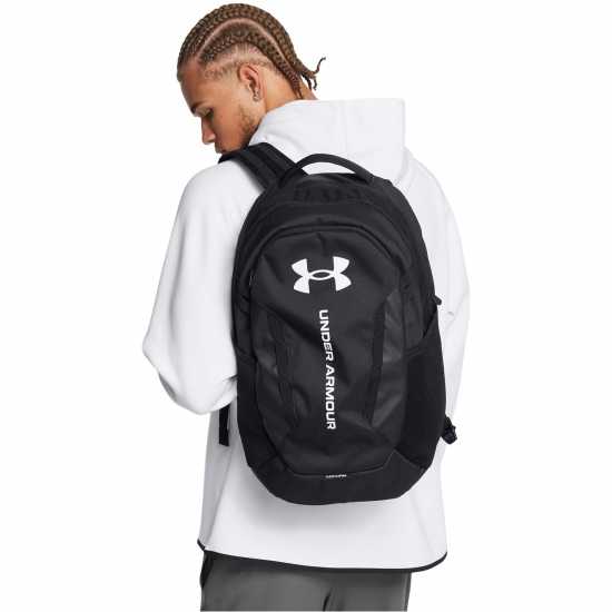 Under Armour Hustle 6.0 Backpack Черно/Бяло 