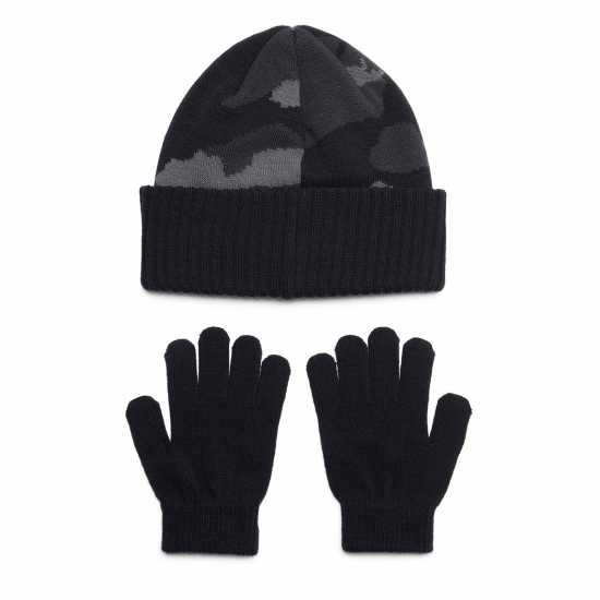 Under Armour Armour B Beanie/glove Combo Hat And Glove Set Boys Черно 