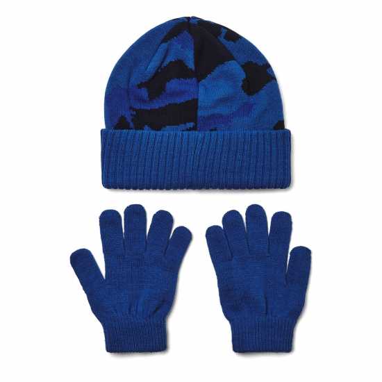 Under Armour Armour B Beanie/glove Combo Hat And Glove Set Boys Техническо синьо 