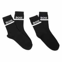 Hugo Boss Boss Logo Print Socks Junior Boys. Черно/Черно 09B 