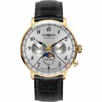 Zeppelin Moonphase Plated Stainless Steel Classic Watch  Часовници