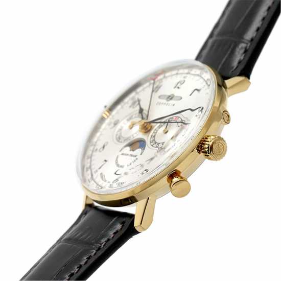 Zeppelin Moonphase Plated Stainless Steel Classic Watch  Часовници