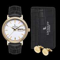 Locksley London Steel Classic Analogue Quartz Watch Злато Часовници