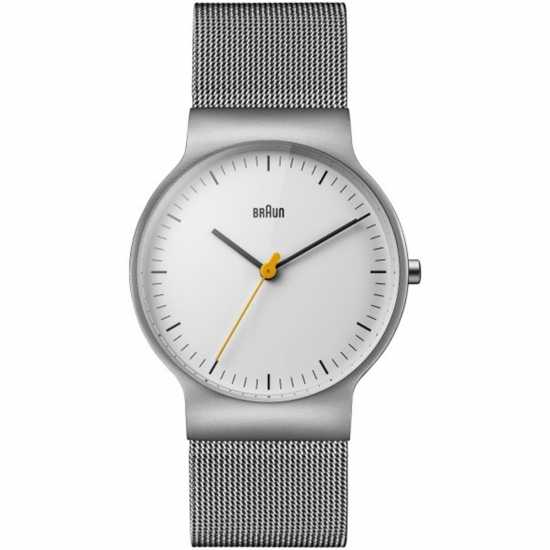 Braun Stainless Steel Classic Analogue Quartz Watch Сребърно Бижутерия