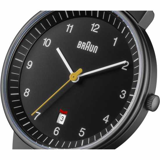 Braun Classic Stainless Steel Classic Analogue Watch Bn0032Whbkg Черно Бижутерия