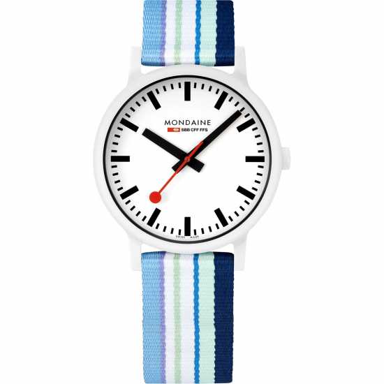 Mondaine Plastic/resin Classic Analogue Quartz Watch Бял Часовници