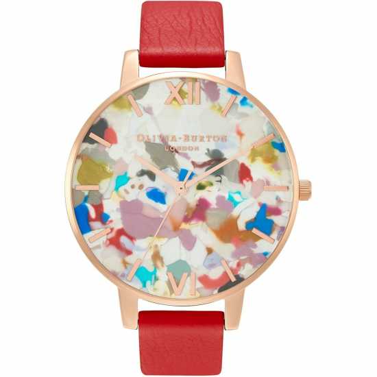 Olivia Burton Art Stainless Steel Fashion Analogue Quartz Watch Рс Часовници