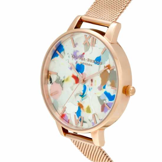 Olivia Burton Art Stainless Steel Fashion Analogue Quartz Watch Рс Часовници