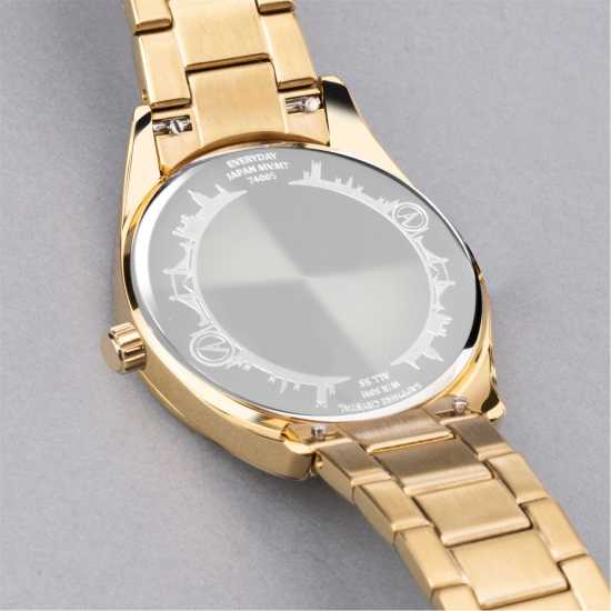 Accurist Womens Stainless Steel Classic Analogue Quartz Watch Бял Бижутерия