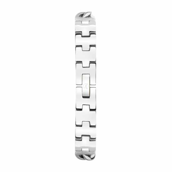 Accurist Womens Stainless Steel Classic Analogue Watch Бял Бижутерия