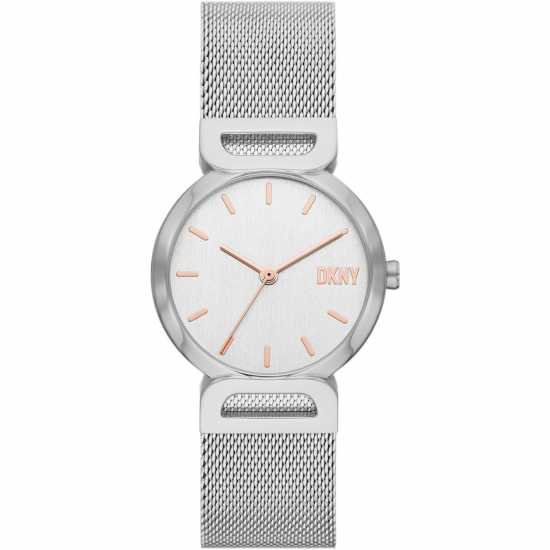 Dkny Steel Fashion Analogue Quartz Watch Сребърно Бижутерия