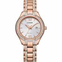 Citizen Crystal Plated Stainless Steel Classic Watch