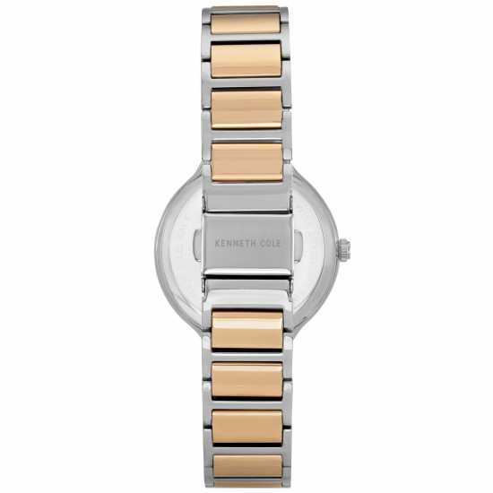 Kenneth Cole Casual Two Tone Fashion Analogue Quartz Watch Сребърно Бижутерия