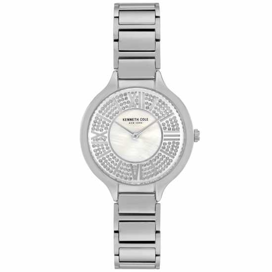 Kenneth Cole Casual Two Tone Fashion Analogue Quartz Watch Сребърно Бижутерия