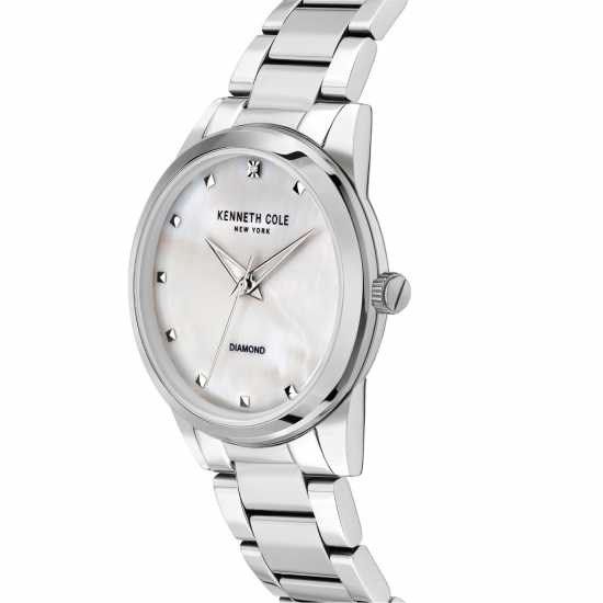 Kenneth Cole Casual Two Tone Fashion Analogue Quartz Watch Сребърно Бижутерия