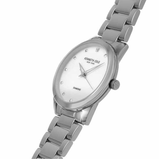 Kenneth Cole Casual Two Tone Fashion Analogue Quartz Watch Сребърно Бижутерия