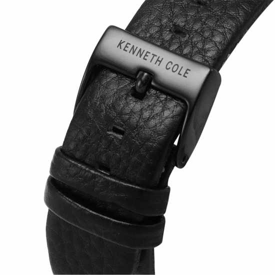 Kenneth Cole York Dress Grey Fashion Analogue Quartz Watch Черно Часовници