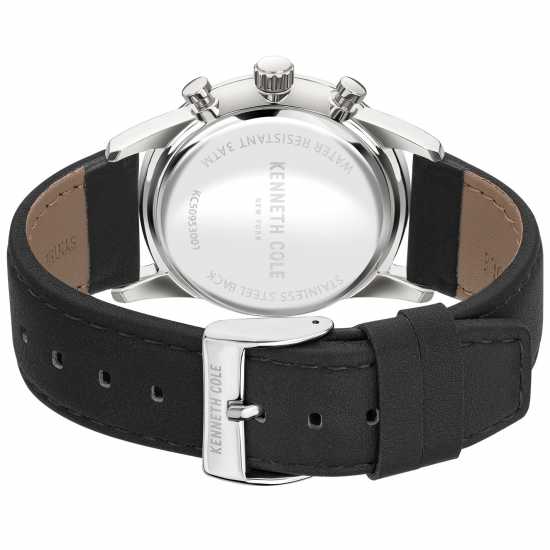 Kenneth Cole York Dress Grey Fashion Analogue Quartz Watch Сребърно Бижутерия