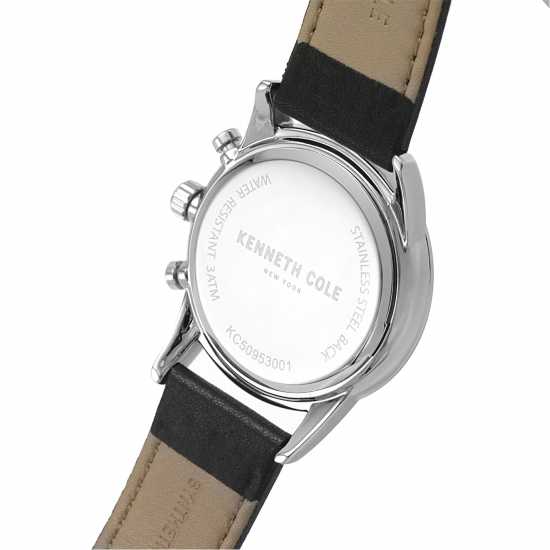 Kenneth Cole York Dress Grey Fashion Analogue Quartz Watch Сребърно Бижутерия