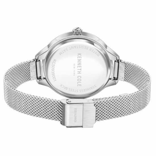 Kenneth Cole York Dress Grey Fashion Analogue Quartz Watch Сребърно Бижутерия