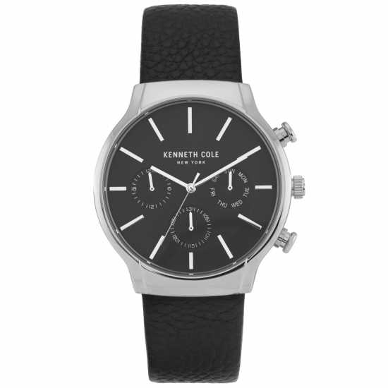 Kenneth Cole York Dress Grey Fashion Analogue Quartz Watch Сребърно Бижутерия