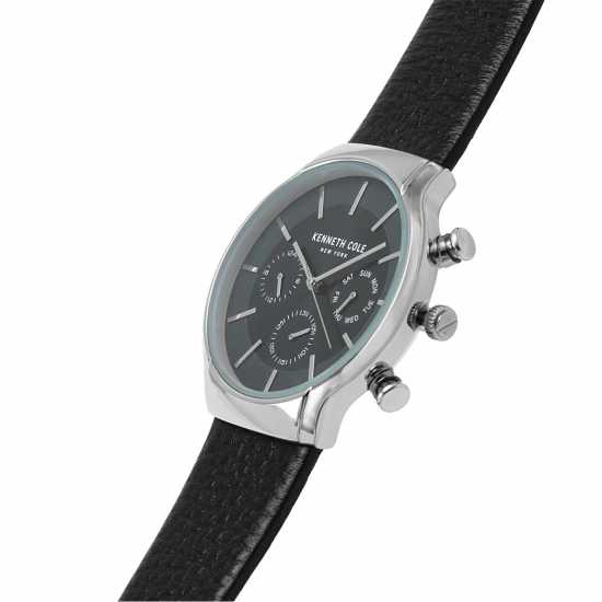 Kenneth Cole York Dress Grey Fashion Analogue Quartz Watch Сребърно Бижутерия