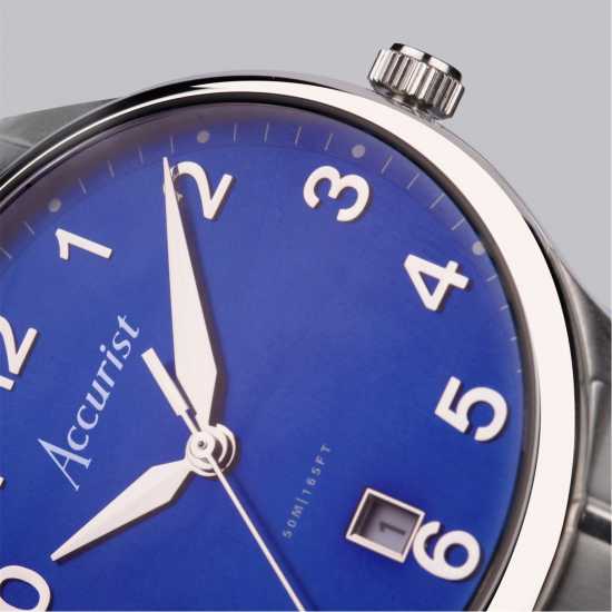 Accurist Mens Stainless Steel Classic Analogue Quartz Watch Блек Бижутерия