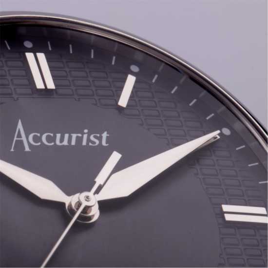 Accurist Mens Stainless Steel Classic Analogue Quartz Watch Черно Бижутерия