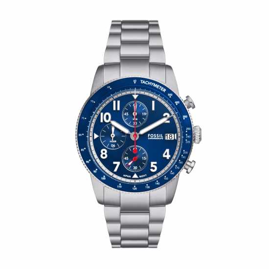 Fossil Sprt Trr Chrngrph St Сребърно Часовници