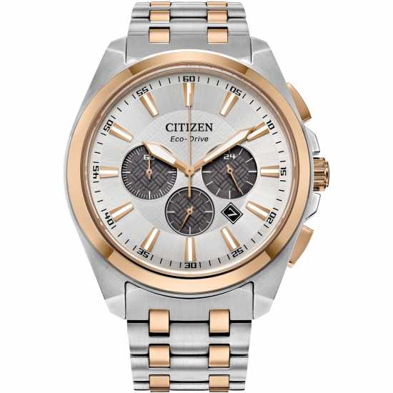 Citizen Mens Chronograph Stainless Steel Watch Злато Часовници